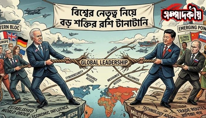 বি‌শ্বের নেতৃত্ব নি‌য়ে যুক্তরাস্ট্র, রা‌শিয়া ও চী‌নের ম‌ধ্যে রশি টানাটানি